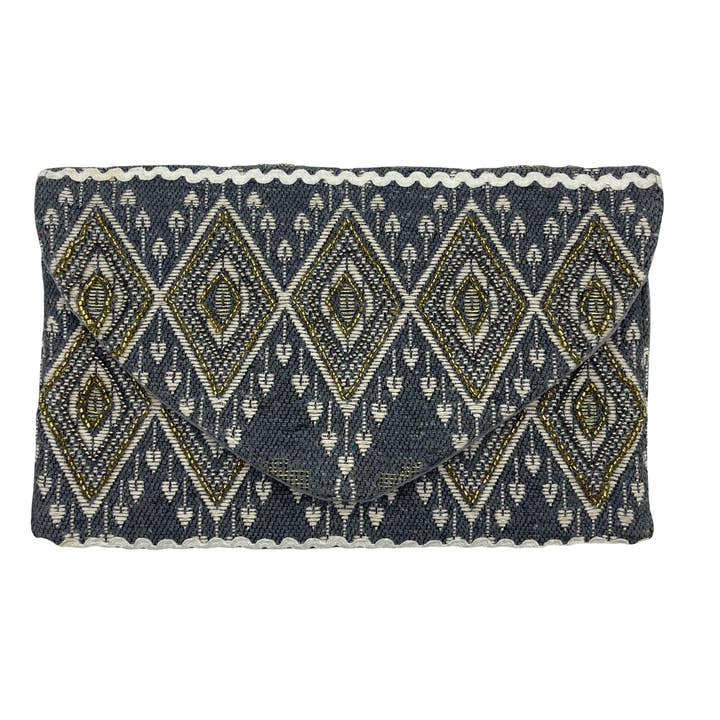 EMBREAGEM DE LOSANGO DENIM por atacado de Pizzazz, Inc.