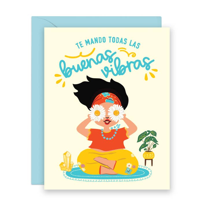 Buenas Vibras Kaart | Good Vibes kaart in het Spaans voor wholesale door Lucy Loves Paper