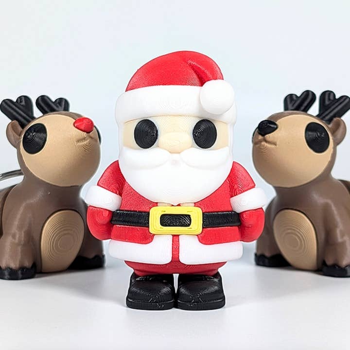 Articulating Santa Claus Toy, 3D Printed, Fidget Toy for wholesale by Great American Designs