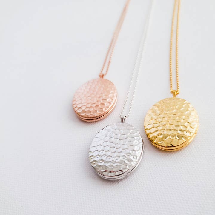 Ovales Foto-Medaillon gehämmert für den Großhandel von GiGisPetals