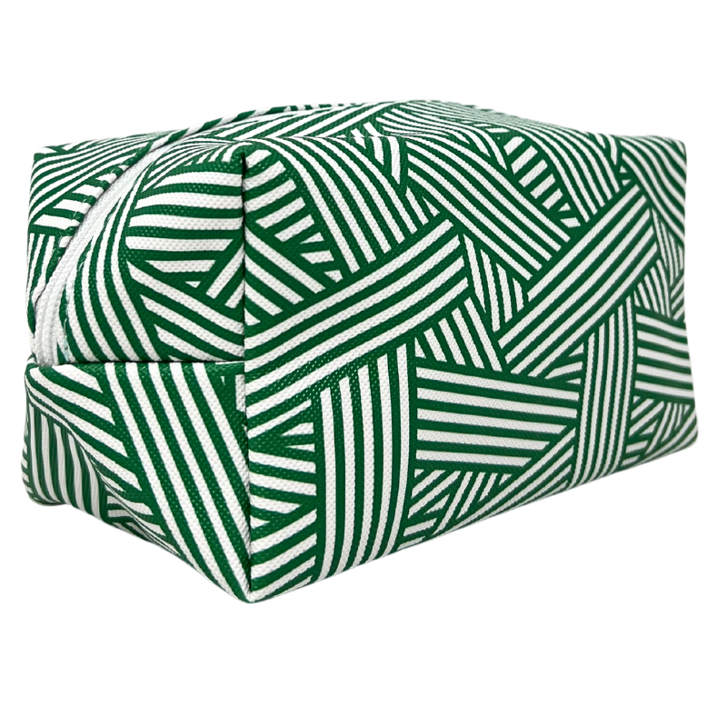 YOUZEY - Wholesale Makeup/Cosmetic Bag - Abstract Green Stripe Cosmetic Bag1