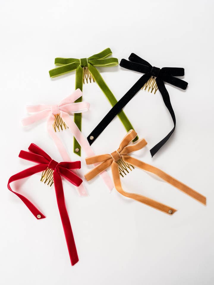 Viola Double Bow Comb for wholesale by Violet & Brooks