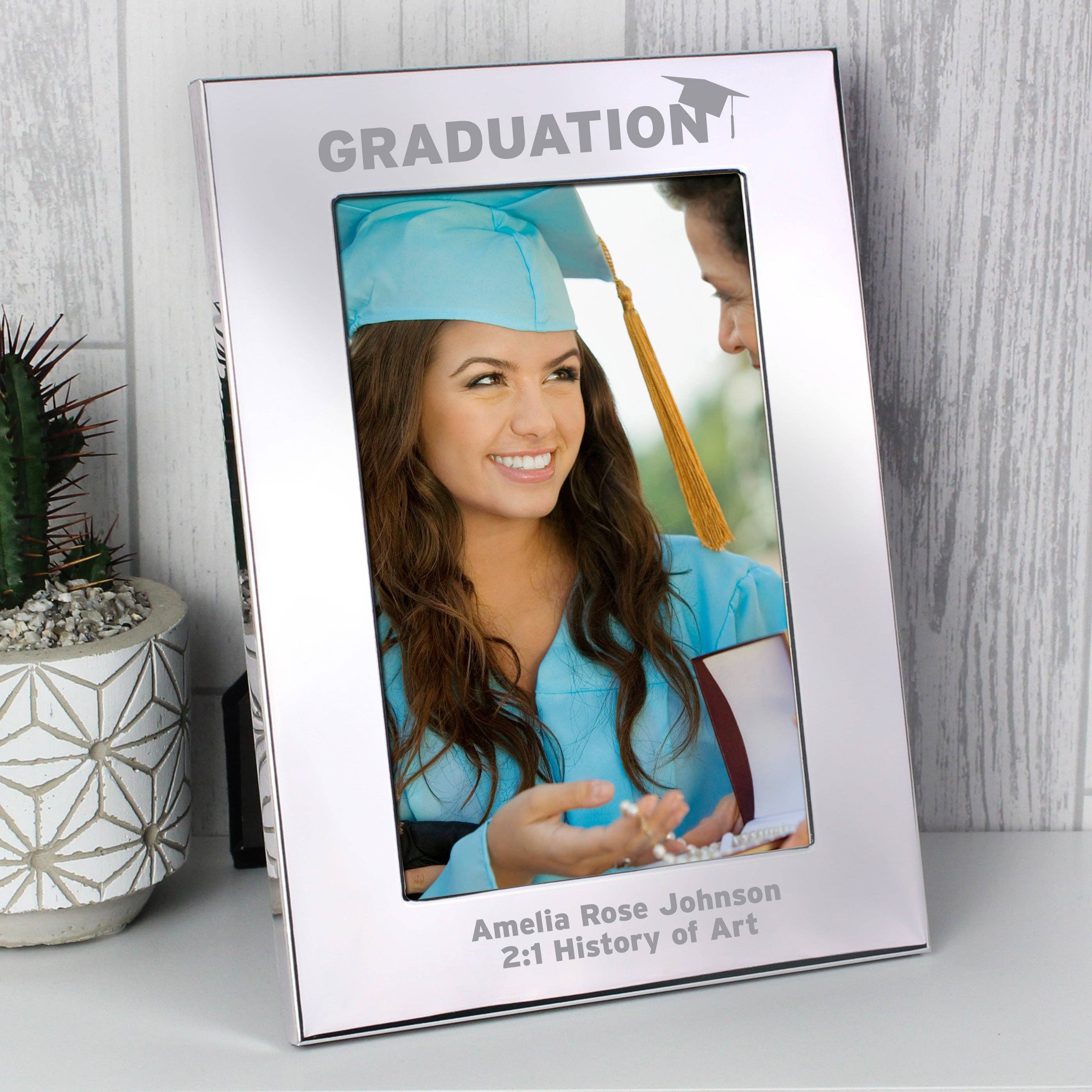 Simply Canvas Art – wholesale Picture frame – Personalised Graduation Silver 4x6 Photo Frame0
