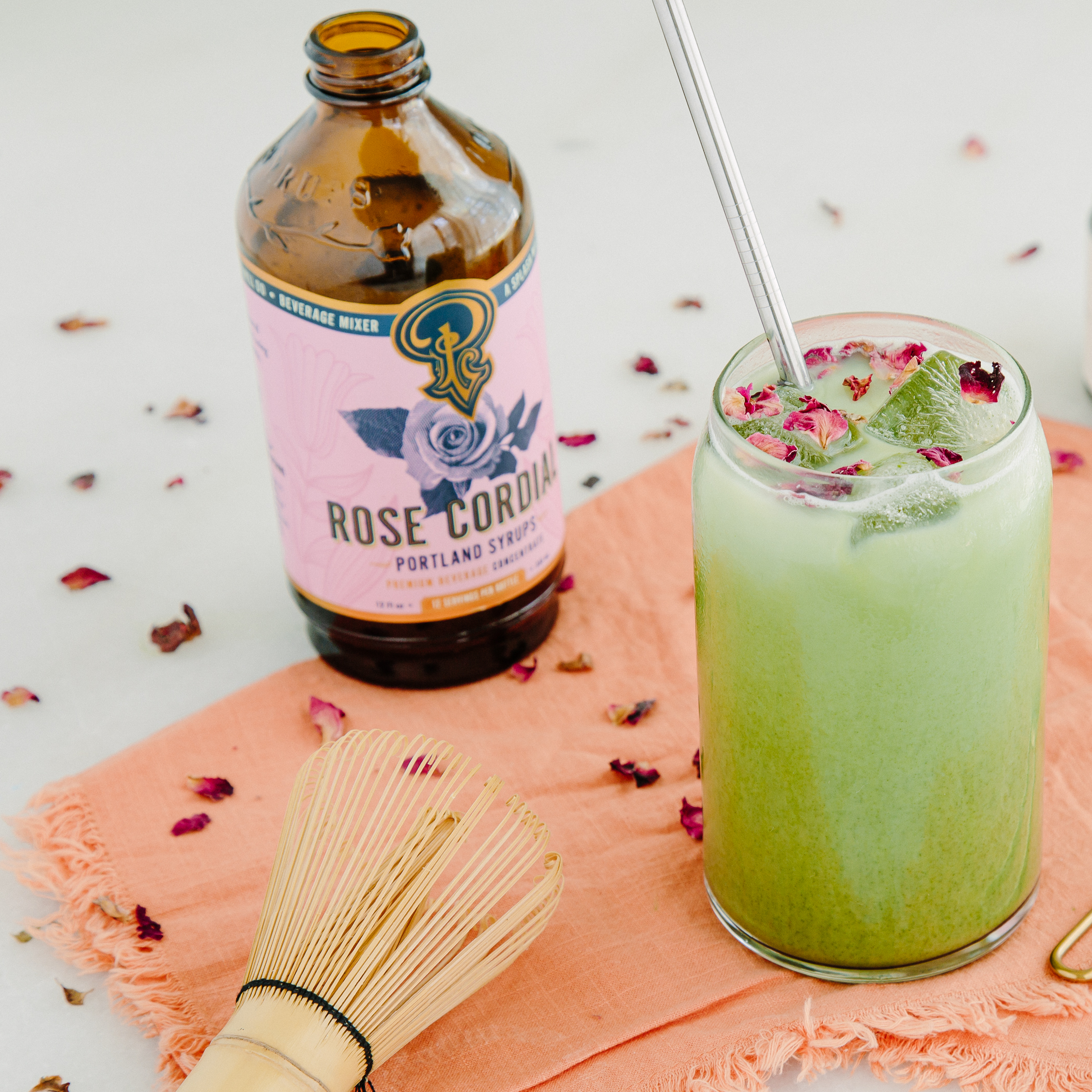 Portland Syrups - Vente Mélange/sirop pour cocktails - Sirop de rose cordial 355 ml - mélange pour cocktails et mocktails6