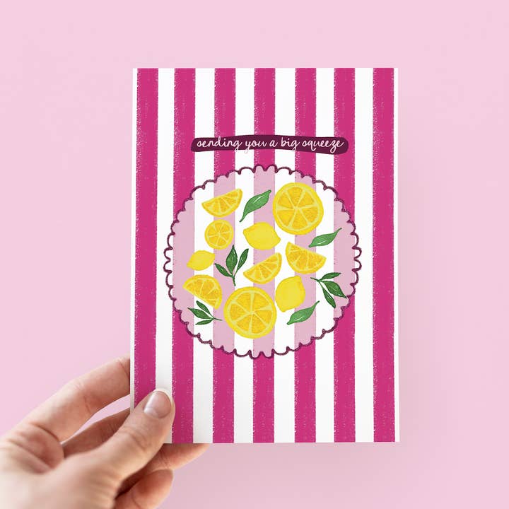 The Shelley Society - Vente Carte de vœux classique - Envoi d'une carte de vœux rayée avec un citron pressé1