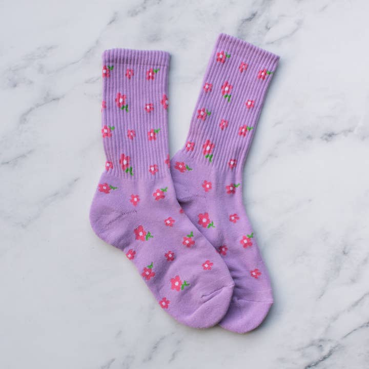 Little Flower Casual Socks for wholesale by Tiepology