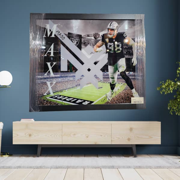 Maxx (Madd) Crosby Framed 16 X 20 Glass Print Collage for wholesale by Sports Legends and More