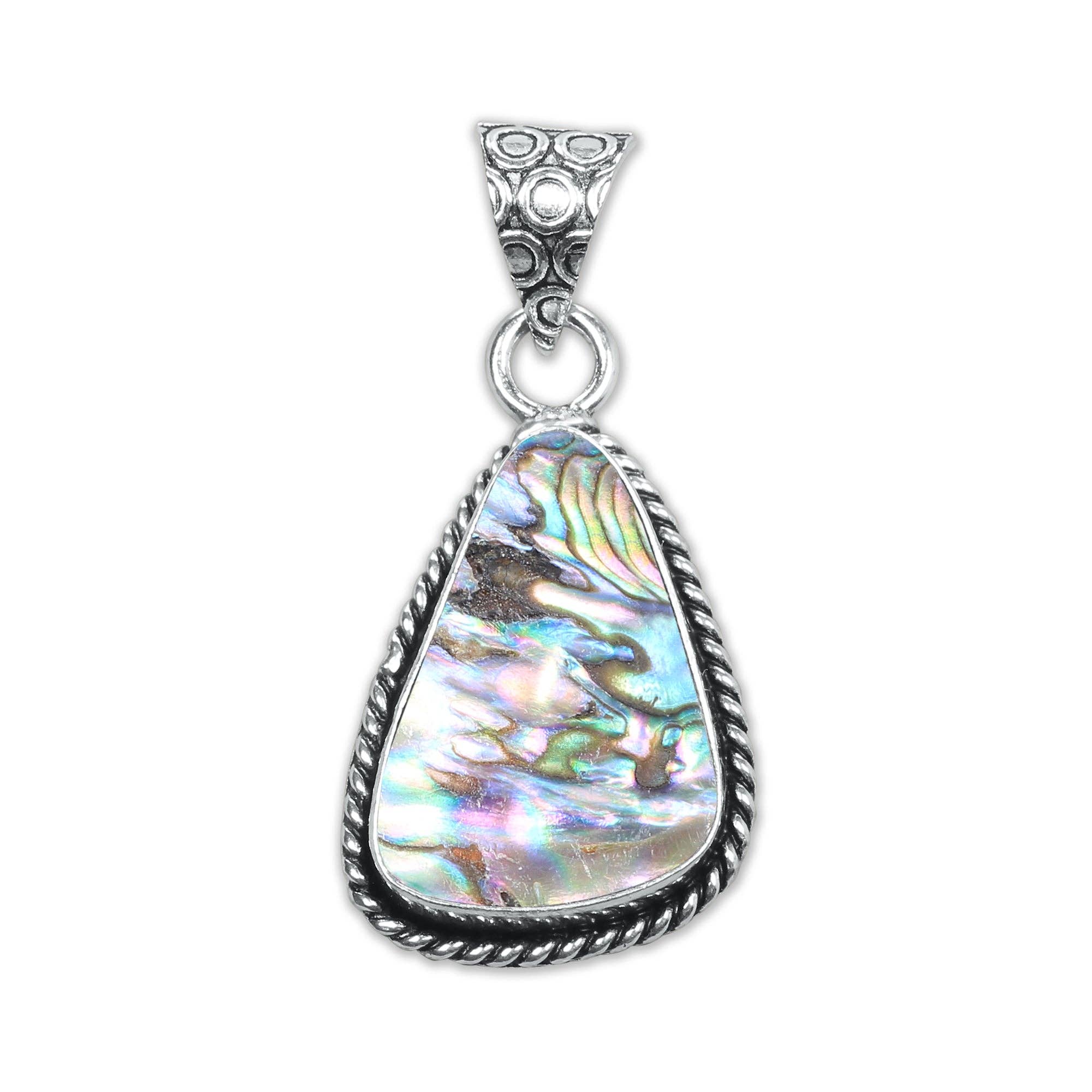 Handmade Jewels – wholesale Individual charm/pendant – Abalone Shell Designer Pendants - Handmade, Silver-Plated, Assorted Designs14