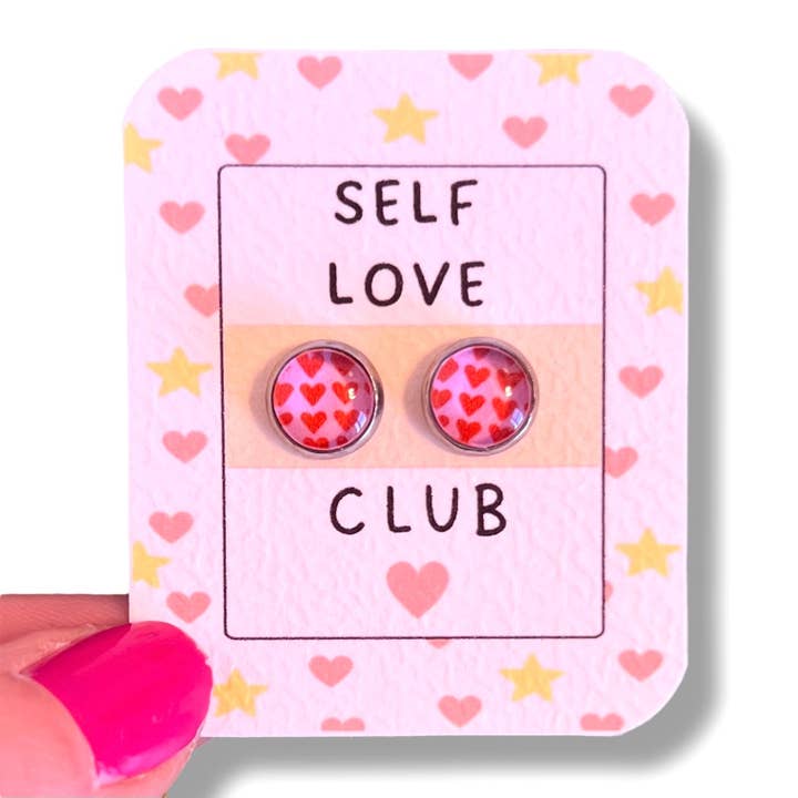 Barbie Pink Heart Children's Earrings for wholesale by Dans l'Air du Temps Bijoux