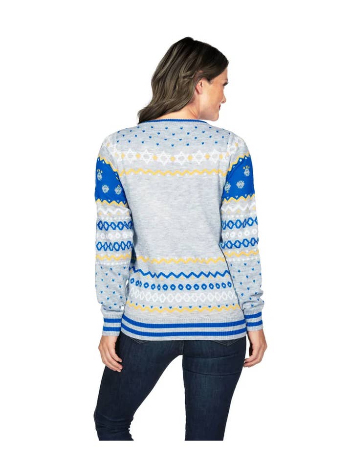 Tipsy Elves - Wholesale Knit Sweater - Women's - Reversible Sequin Menorah Women's Hanukkah Sweater