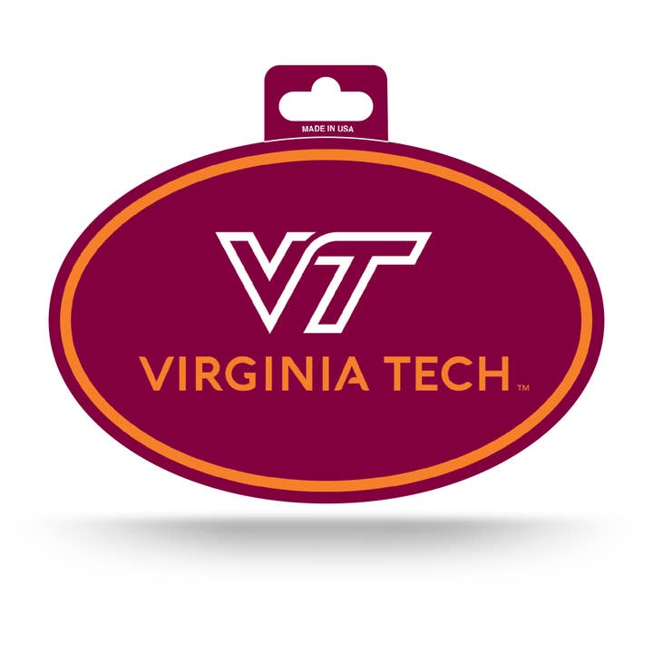 Rico Industries - Wholesale Sticker - NCAA Virginia Tech Hokies Full Color Oval Sticker