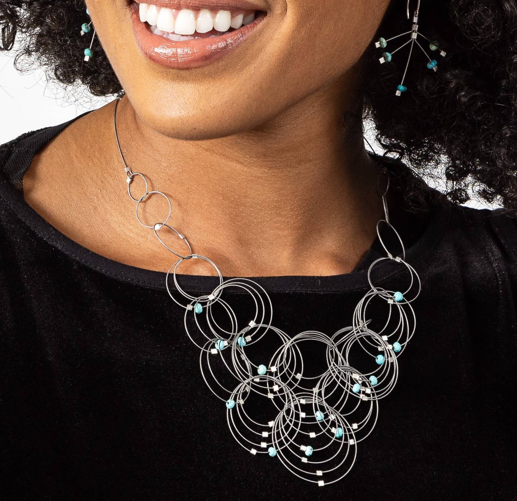 Meghan Patrice Riley – Colar de elos e correntes por atacado – Colar Flow de 18"27