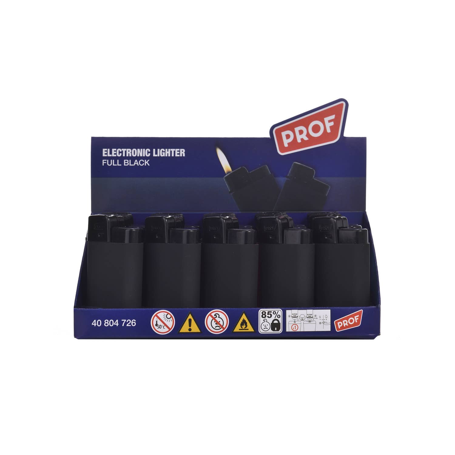 PROF – wholesale Lighter – Rubber touch electronic lighter - to be personalized1