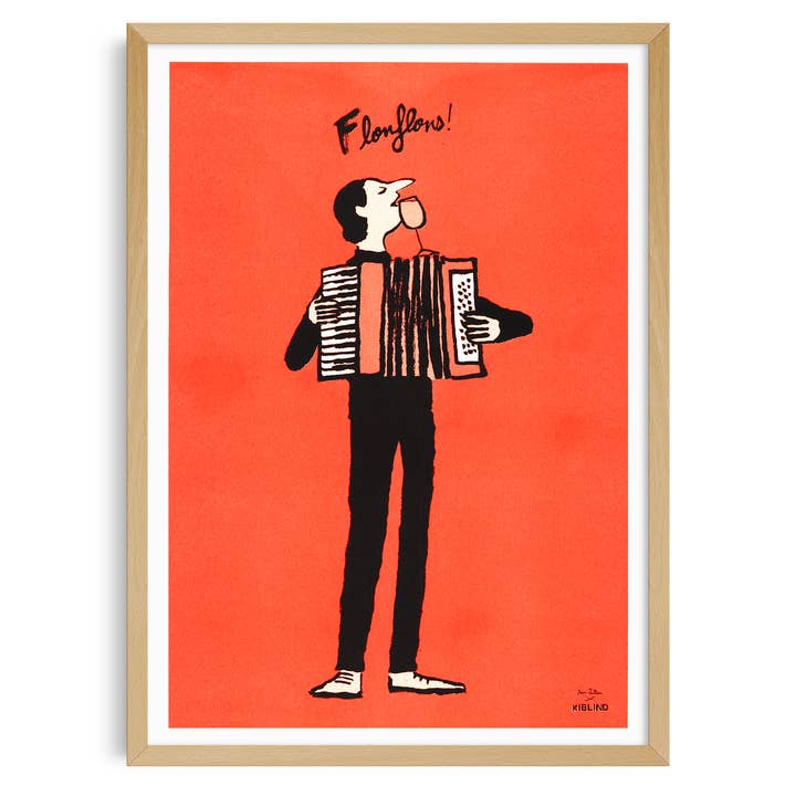 Poster A3 Jean Jullien - Flonflons per la vendita all'ingrosso da parte di KIBLIND Atelier