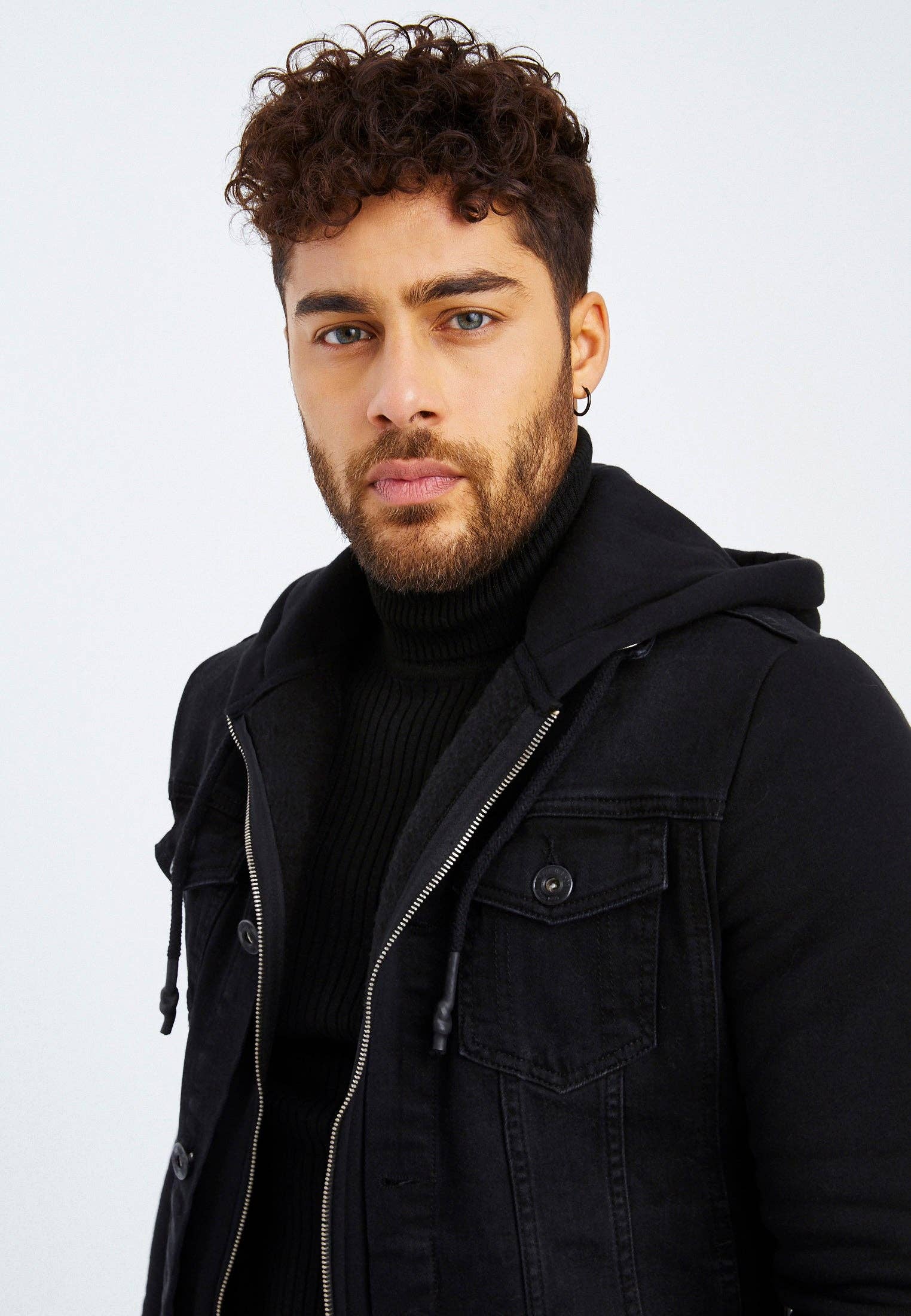 Leif Nelson GmbH - Wholesale Jacket - Men's - Men's Denim Jacket Hood LN-57574