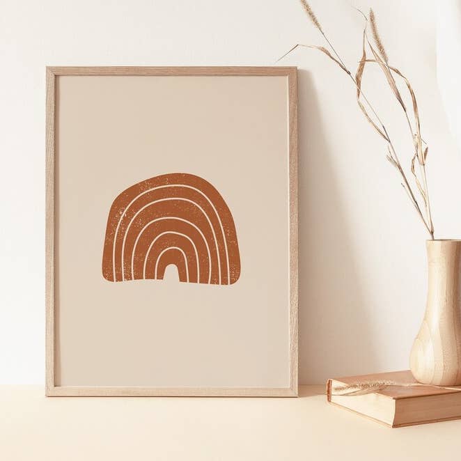 Minimalistischer skandinavischer Boho-Regenbogendruck für den Großhandel von Luna Label