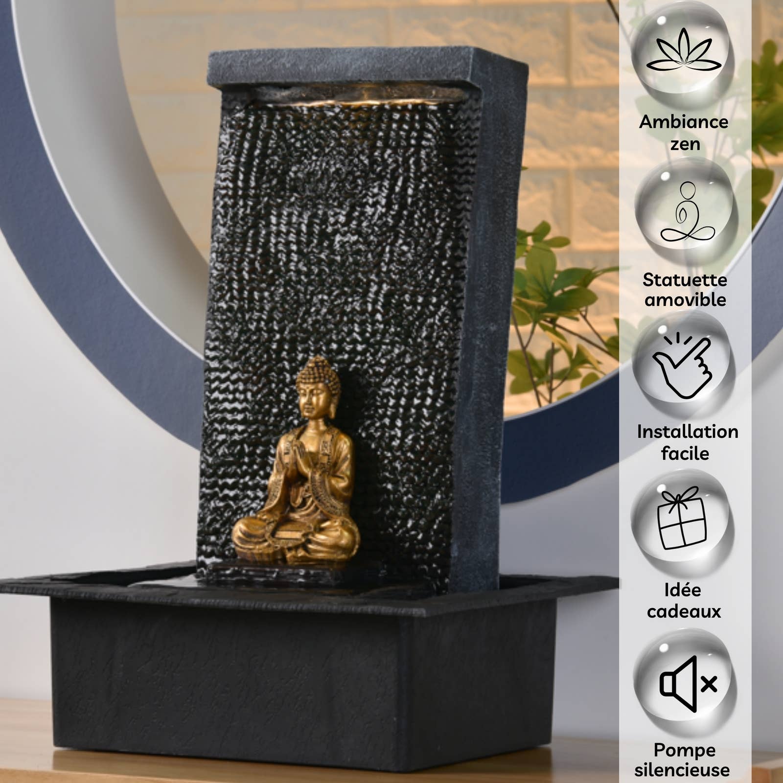Zen'Arôme - Wholesale Decorative Tabletop Object - Feng Shui Decoration Indoor Fountain Buddha Zenitude2