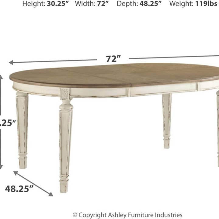 Chipped White French Country Oval Dining Room Extension Table for wholesale on Faire