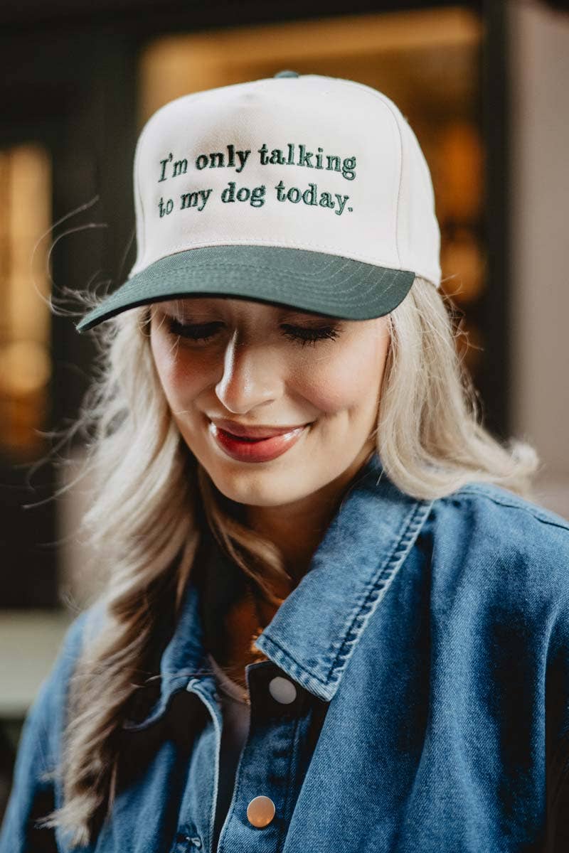 Katydid - Wholesale Trucker Hat - Women's - I'm Only Talking To My Dog Today Funny Vintage Hat3