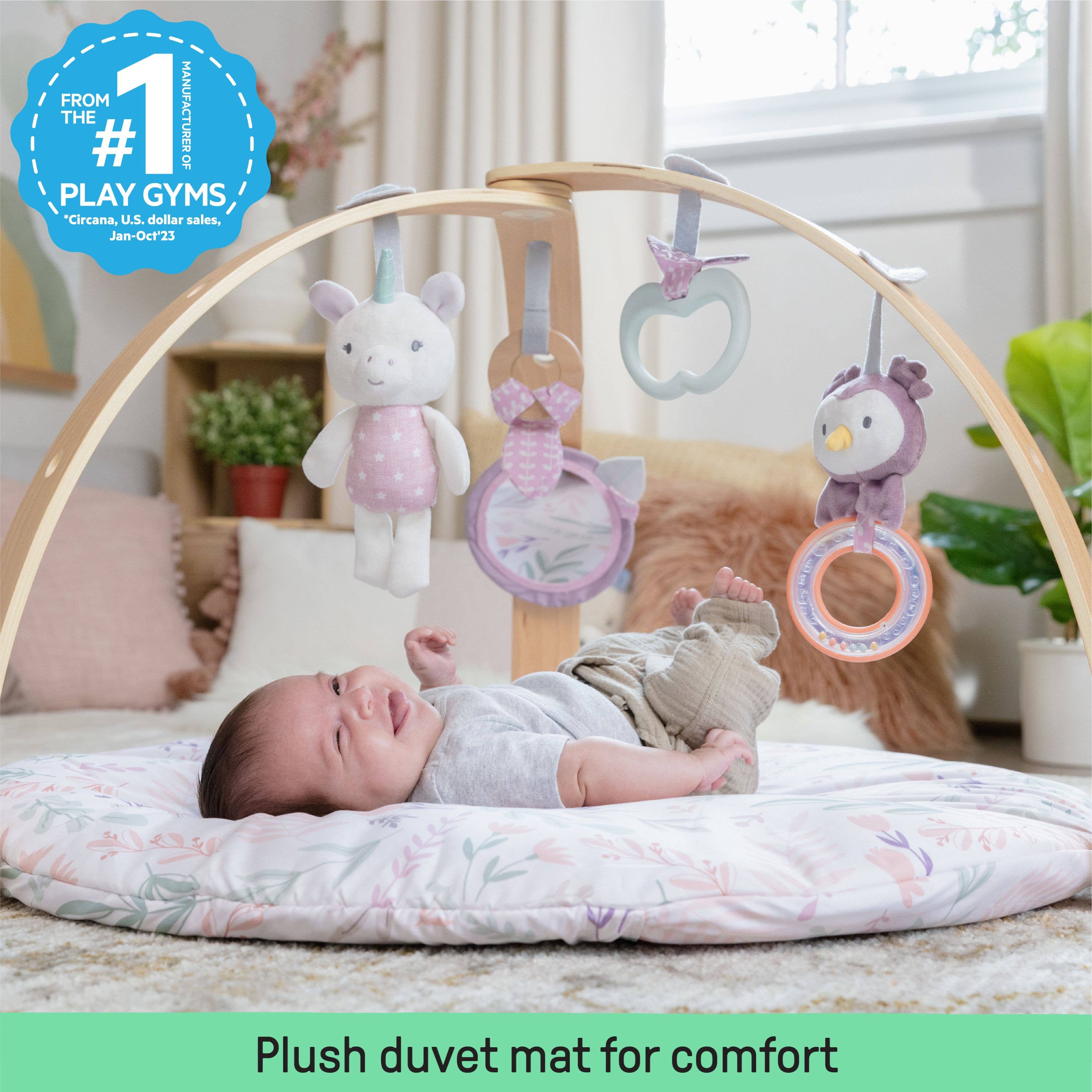 Ingenuity - Wholesale Play Mat - Kids & Baby - Ingenuity Cozy Spot Duvet Activity Gym, Machine Washable1