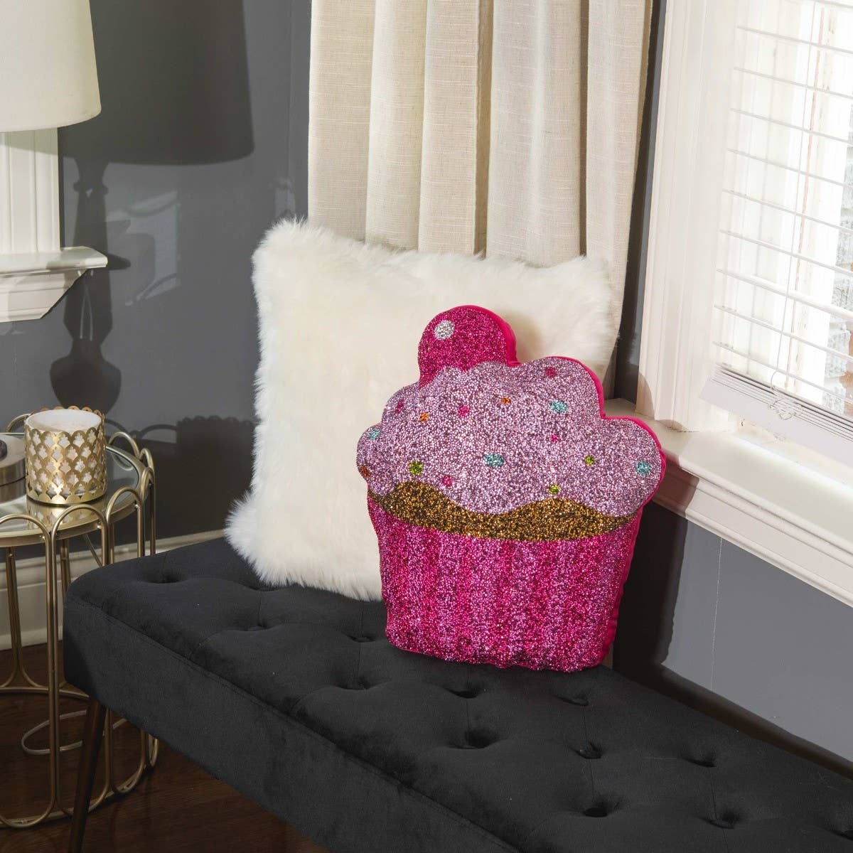 Sparkles Home - Vente Coussin décoratif - Coussin en forme de cupcake1