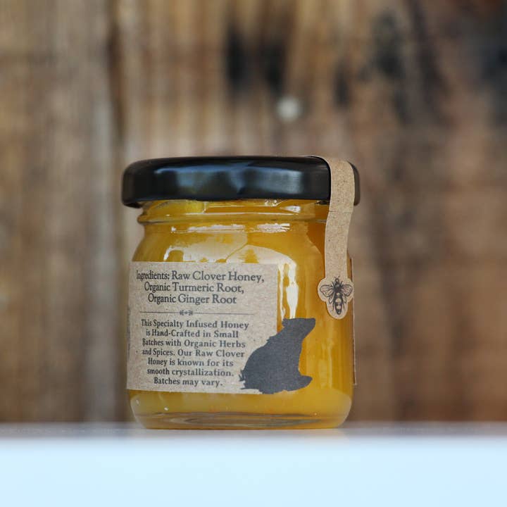 Blue Sage Honey Co. - Wholesale Honey - Turmeric Ginger Infused Raw Honey Organic Turmeric & Ginger