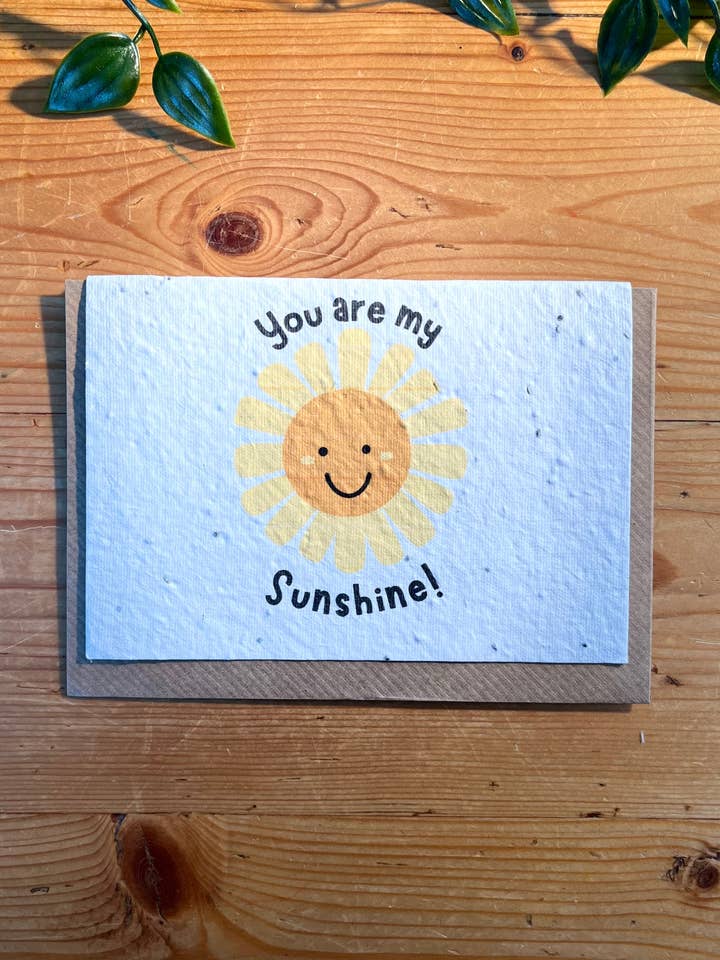 Sei il Mio Raggio di Sole - Biglietto Piantabile con Semi per la vendita all'ingrosso da parte di Scribe & Grow