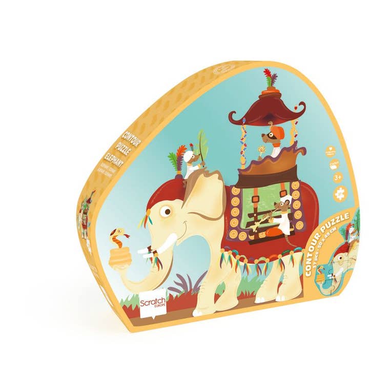 Scratch - Contour Puzzle ELEPHANT 37 pcs for wholesale by DAM