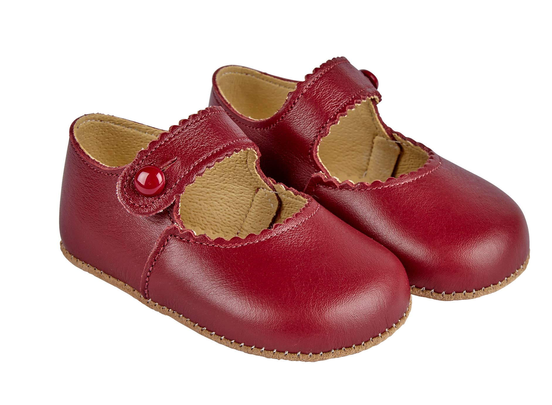Early Days & Baypods – wholesale Cot shoes – Baby – Emma Early Days leather bar shoe, button fastening3
