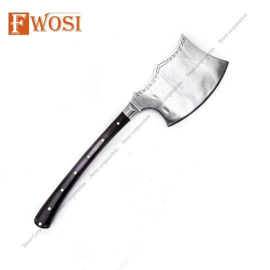 Fwosi - Vente Couteau de cuisine/multi-usage - Hache viking forgée à la main | Objet de collection traditionnel | Fabriquée artisanalement en acier 51609