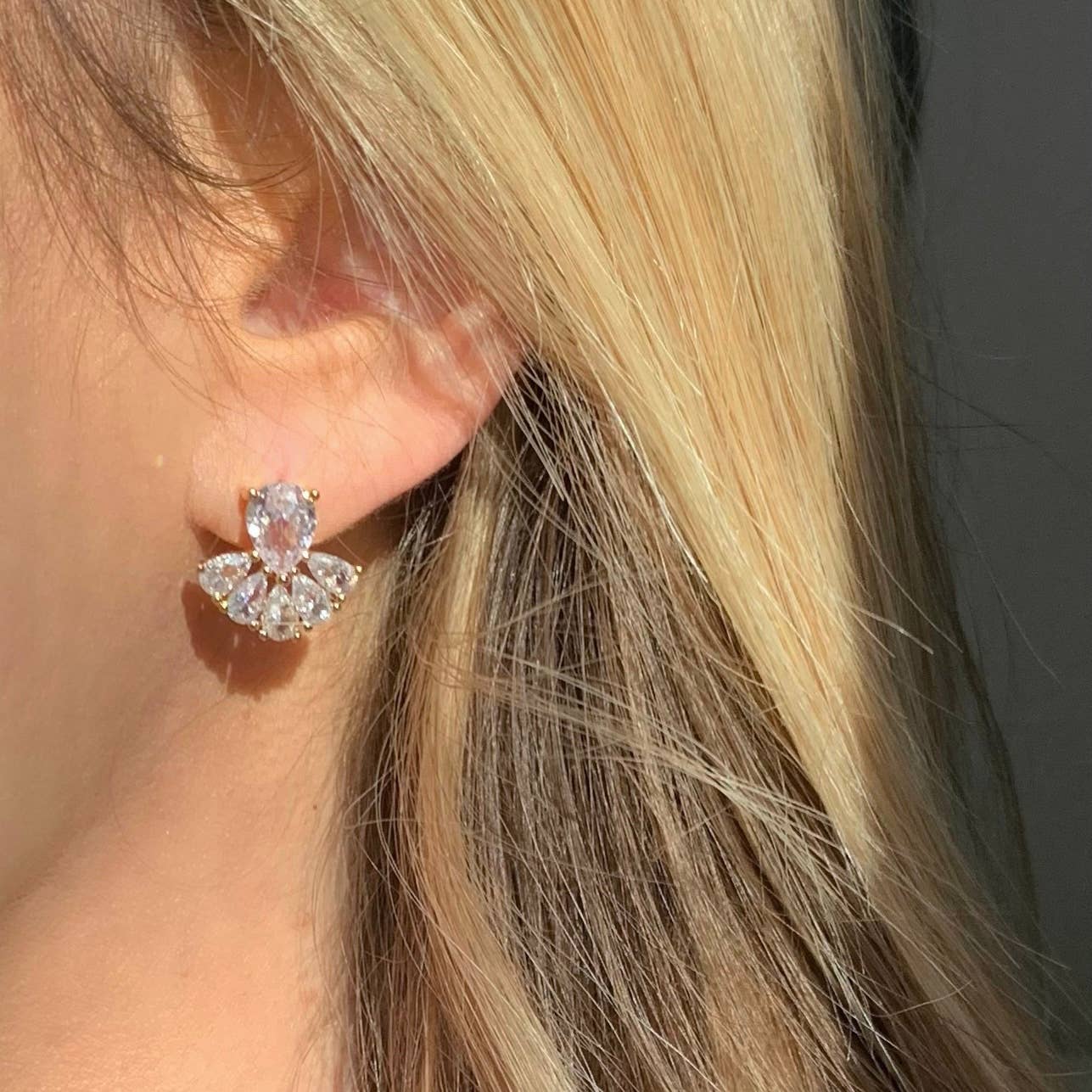 SALT by Sarah Curtis - Wholesale Stud/Post Earrings - LUX STUD EARRINGS | diamond statement studs | sparkly studs 2