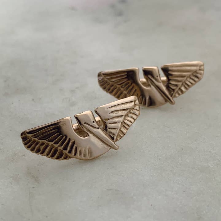 PELICAN CUFFLINKS for wholesale by Mimosa Handcrafted