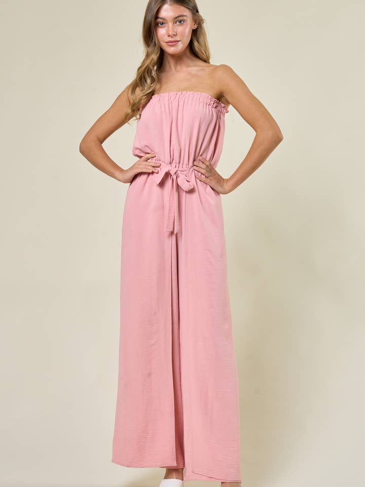 Saints & Hearts – Engroshandel Jumpsuit - Dame – SR4201E LILLA SOLIDT RØR BUKSEDRAGT