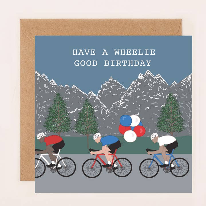 Men's Birthday Card Cycling for wholesale by Apple & Clover