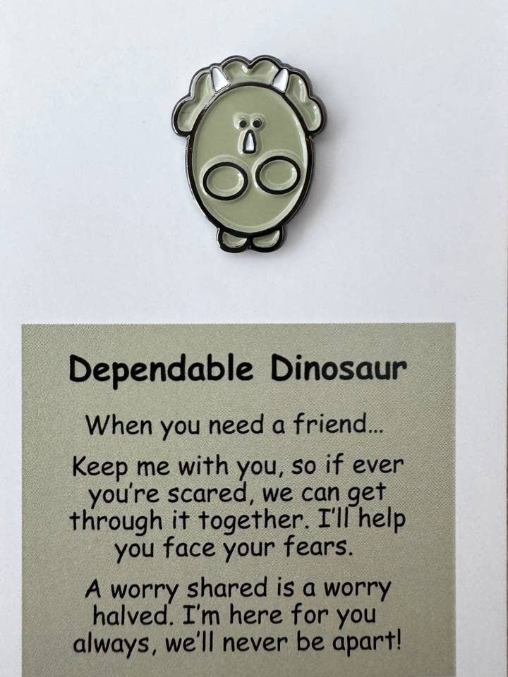 Dependable Dinosaur Pin for wholesale by Little Joys