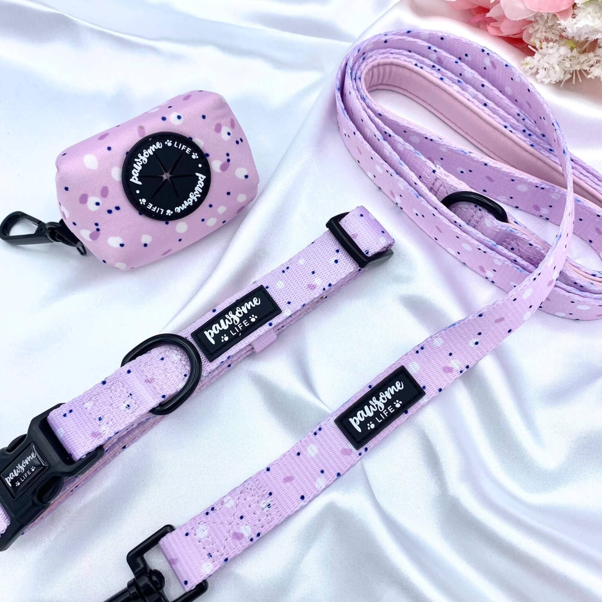 Pawsome Life – wholesale Pet leash – Dog – Dog Lead, Cute Dog Leash Padded, Puppy Lead and Collar Lilac6