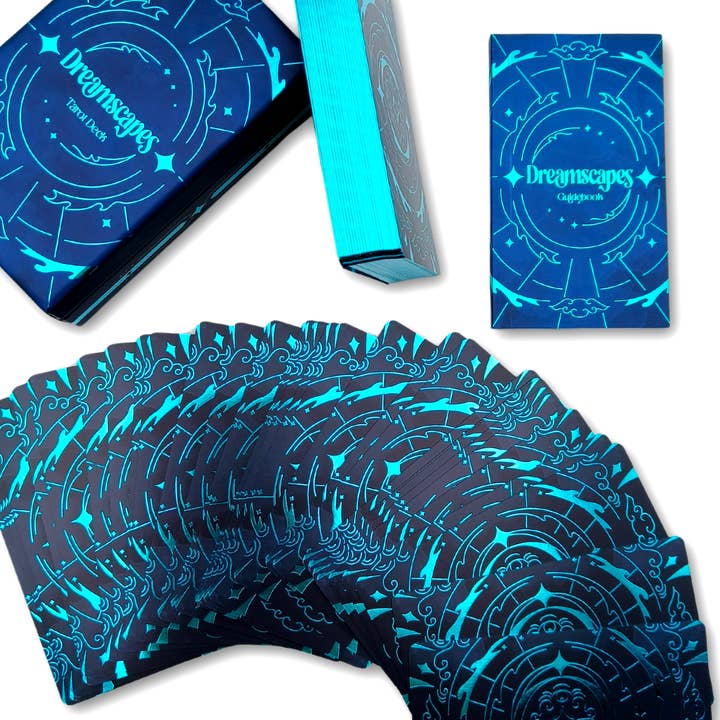 Wandering Dreamscapes Tarot Deck –Blue Foil Tarot Deck Card for wholesale by LA MUCI DESIGN