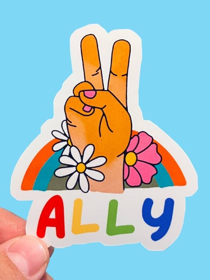 Ally Pride Sticker | LGBTQ | Queer Pride Ally for wholesale by Tiny Baker Creations
