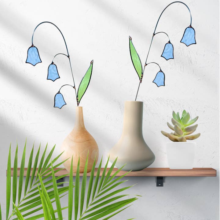 Samara Designs Studio - Wholesale Artificial Flowers - Stained Glass Bluebell Stem