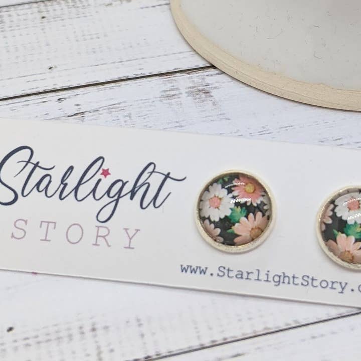 Brincos de vidro margaridas por atacado de Starlight Story