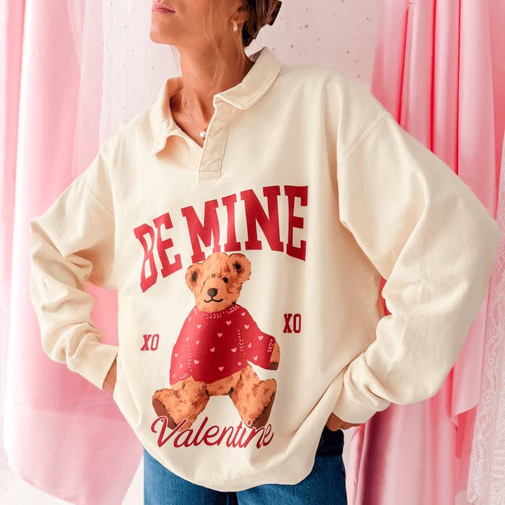 Be Mine Collegiate Crewneck for wholesale by Mountain Moverz