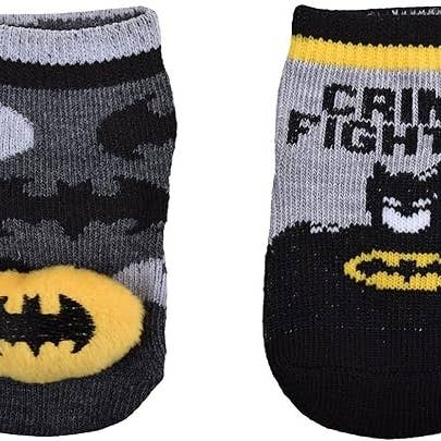 Crover - Wholesale Socks - Baby - Batman Baby Boys Rattle Pom Socks1