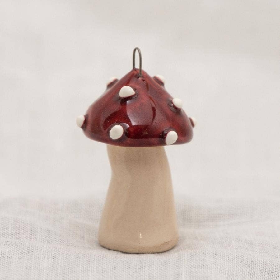 NaturoTheke - Wholesale Decorative Tabletop Object - Lucky mushroom hanging on a stalk (4.5cm-5.5cm) + rod3