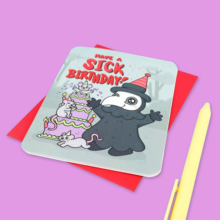 Turtle's Soup – wholesale Födelsedagskort – Plague Doctor Sjuk Födelsedag Gratulationskort1