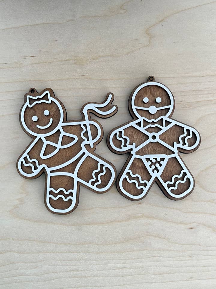 BDSM Dominatrix Faux-Gingerbread Wooden Ornaments for wholesale by BUBBLEHEAD INK