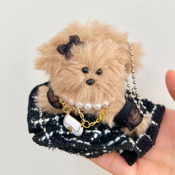 MODEUN SHOP - Wholesale DIY Craft Kit - FANCY BLACK MORU DOG DIY KEYCHAIN KIT6