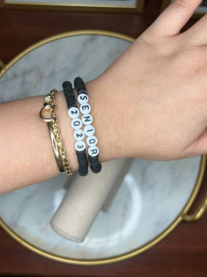 Pulseiras Sénior, 2023 Pulseiras, Pulseiras de Graduação por atacado de Julie Anna J Designs