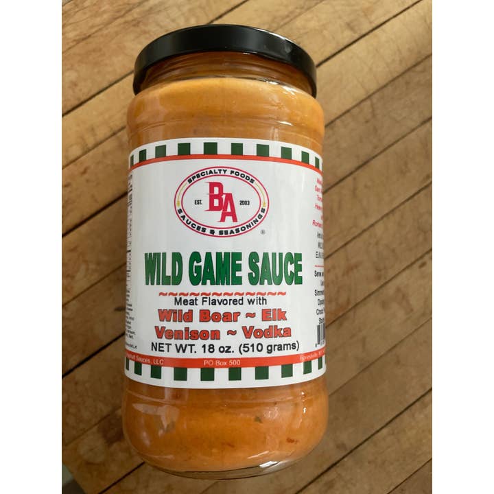 Wild Game Vodka Sauce for wholesale by Burning Asphalt Enterprises LLC
