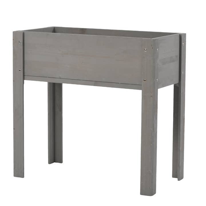 39F Inc. - Wholesale Planter Box - 31" Raised Garden Bed with Legs, Brown/Grey17