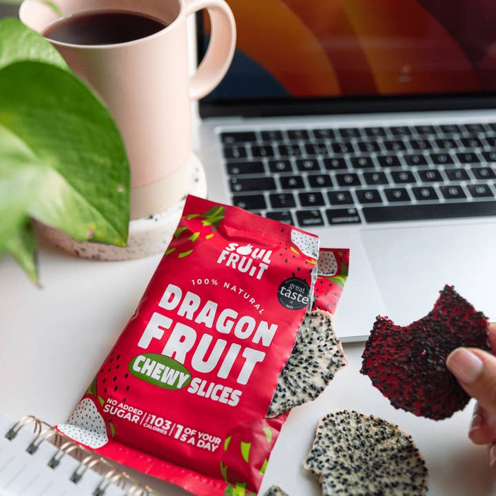 Soul Fruit - Vente Fruits secs/déshydratés - Fruit du dragon séché doux - 10 x 30 g